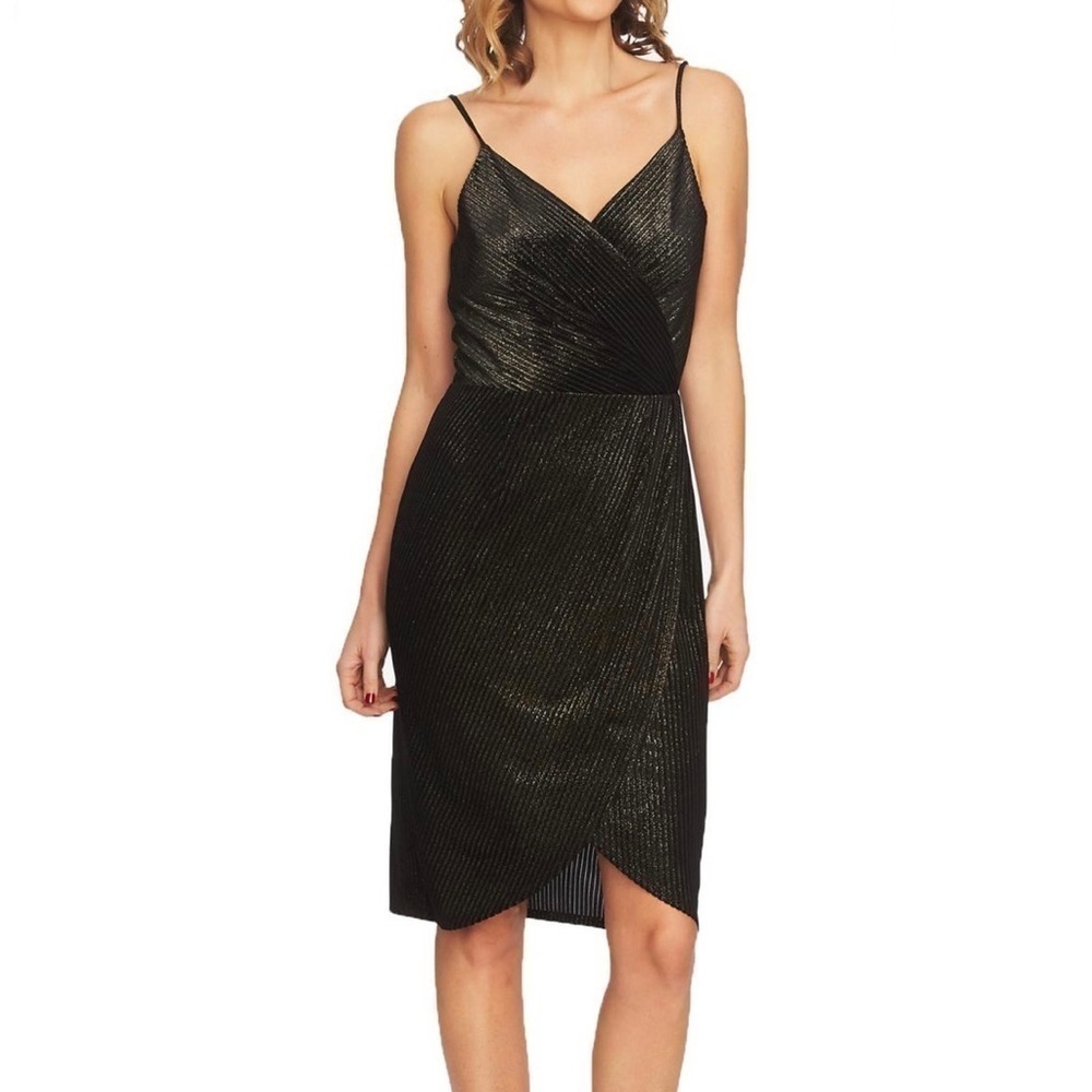 Nwt CeCe velvet faux wrap cocktail dress size 4